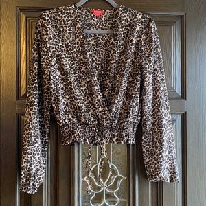 Women Leopard Print Crop Top